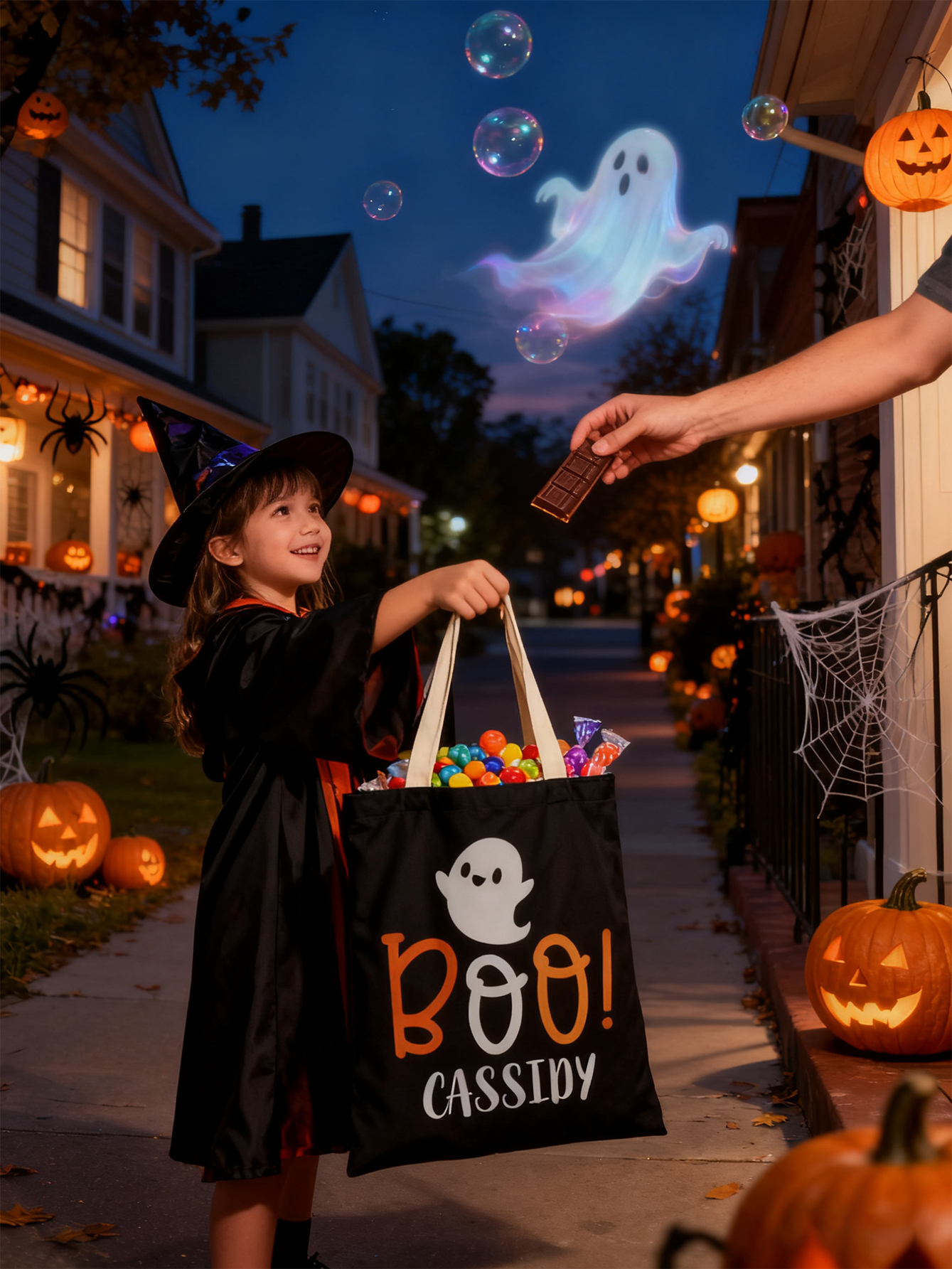 Personalized  Boo Halloween Treat Bag